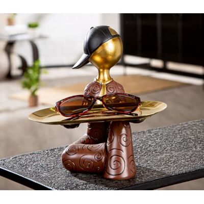 Gilde Figurine garçon Ballon en résine Marron de 24 cm de Haut avec Motif Ballon, Chapeau et Cravate - Publicité Gilde Figurine garçon Ballon en résine Marron de 24 cm de Haut avec Motif Ballon, Chapeau et Cravate - Publicité