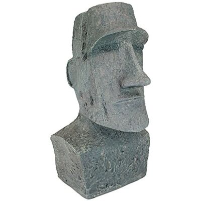 Design Toscano Monolithe Ahu Akivi Moai de l'Île de Pâques Statue de Jardin, Grand 61 cm, polyrésine, pierre grise - Publicité Design Toscano Monolithe Ahu Akivi Moai de l'Île de Pâques Statue de Jardin, Grand 61 cm, polyrésine, pierre grise - Publicité