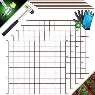 KESSER ® Clôture de jardin ensemble complet de 5 clôtures droites avec gants, 1 marteau + 6 barres de fixation, clôture de jardin, clôture, ensemble de clôtures pour animaux de compagnie - Publicité KESSER ® Clôture de jardin ensemble complet de 5 clôtures droites avec gants, 1 marteau + 6 barres de fixation, clôture de jardin, clôture, ensemble de clôtures pour animaux de compagnie - Publicité