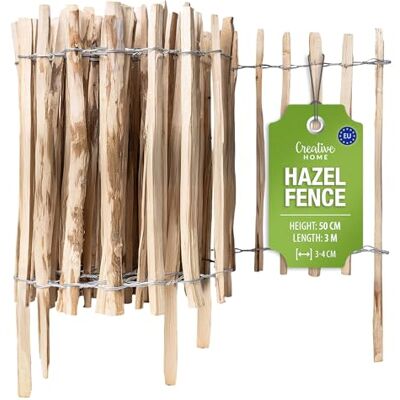 Creative Clôture en Bois de Noisetier de 50 cm de haut et 3 m de long - Publicité Creative Clôture en Bois de Noisetier de 50 cm de haut et 3 m de long - Publicité