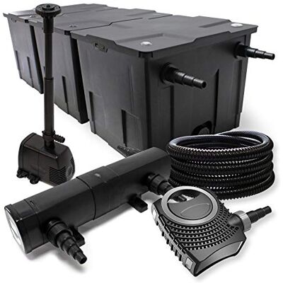 WilTec Kit complet: CBF-350C Filtre de bassin jusqu'à 90000 L, NEO10000 pompe de filtration 10000l/h 80W, CUV-224 lampe uv 24W, 25m Tuyau 25 mm, HJ-943 fontaine 800l/h 16W - Publicité WilTec Kit complet: CBF-350C Filtre de bassin jusqu'à 90000 L, NEO10000 pompe de filtration 10000l/h 80W, CUV-224 lampe uv 24W, 25m Tuyau 25 mm, HJ-943 fontaine 800l/h 16W - Publicité