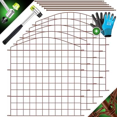 KESSER ® Clôture de jardin Kit complet de clôture en métal 5 éléments de clôture Avec marteau + 6 barres de fixation Clôture à clipser pour le jardin Arc supérieur rond Kit enclos - Publicité KESSER ® Clôture de jardin Kit complet de clôture en métal 5 éléments de clôture Avec marteau + 6 barres de fixation Clôture à clipser pour le jardin Arc supérieur rond Kit enclos - Publicité
