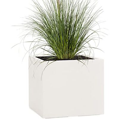 Pflanzwerk ® Pot de Fleur Cube Jardinière Sable 46x55x55cm *Résistant au Gel* *Protection UV* *Qualité européenne* - Publicité Pflanzwerk ® Pot de Fleur Cube Jardinière Sable 46x55x55cm *Résistant au Gel* *Protection UV* *Qualité européenne* - Publicité