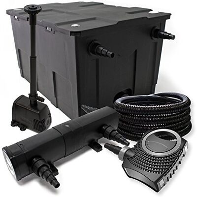 WilTec Kit complet: CBF-550 Filtre de bassin jusqu'à 60000 L, NEO10000 pompe de filtration 10000l/h 80W, CUV-236 lampe uv 36W, 25m Tuyau 25 mm, HJ-943 fontaine 800l/h 16W - Publicité WilTec Kit complet: CBF-550 Filtre de bassin jusqu'à 60000 L, NEO10000 pompe de filtration 10000l/h 80W, CUV-236 lampe uv 36W, 25m Tuyau 25 mm, HJ-943 fontaine 800l/h 16W - Publicité