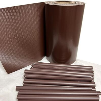 TENAX Twist 19 cm x 35 m Marron, Bande d’Occultation en PVC avec 25 Clips, Couverture Décorative pour la Protection des Clôtures à Panneaux, Portails, Balustrades et Balcons - Publicité TENAX Twist 19 cm x 35 m Marron, Bande d’Occultation en PVC avec 25 Clips, Couverture Décorative pour la Protection des Clôtures à Panneaux, Portails, Balustrades et Balcons - Publicité