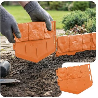 vounot ® Bordure de Jardin Imitation Pierre 10.7m Ultra Résistant sans Tranchées à Creuser Clôture Gazon Décorative Facile à Installer pour Allée Pelouse Parterre Lot de 70pcs Terracotta - Publicité vounot ® Bordure de Jardin Imitation Pierre 10.7m Ultra Résistant sans Tranchées à Creuser Clôture Gazon Décorative Facile à Installer pour Allée Pelouse Parterre Lot de 70pcs Terracotta - Publicité