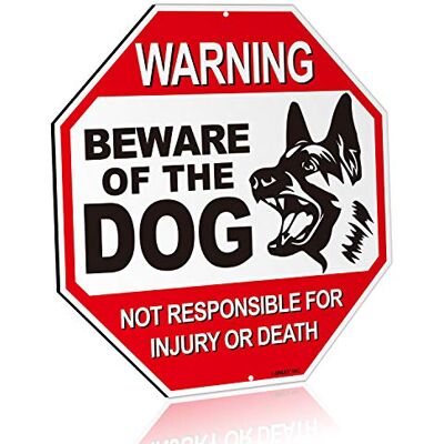 Anley Méfiez-Vous du Panneau d'avertissement pour Chien en Aluminium, blessure ou décès Non Responsable Protégé Contre Les UV et résistant aux intempéries 12 "x 12 - Publicité Anley Méfiez-Vous du Panneau d'avertissement pour Chien en Aluminium, blessure ou décès Non Responsable Protégé Contre Les UV et résistant aux intempéries 12 "x 12 - Publicité