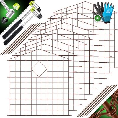 KESSER ® Kit Complet de Clôture de Jardin en Métal 10 Éléments Avec 2 Marteaux + 12 Barres de Fixation À Clipser Arc Supérieur Pointu Kit Enclos - Publicité KESSER ® Kit Complet de Clôture de Jardin en Métal 10 Éléments Avec 2 Marteaux + 12 Barres de Fixation À Clipser Arc Supérieur Pointu Kit Enclos - Publicité