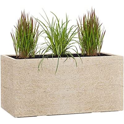 Pflanzwerk ® Pot de Fleur Fibre de Verre Tub Antique Sable 40x80x40cm *Jardinière antigel* *Protection UV* *Qualité européenne* - Publicité Pflanzwerk ® Pot de Fleur Fibre de Verre Tub Antique Sable 40x80x40cm *Jardinière antigel* *Protection UV* *Qualité européenne* - Publicité