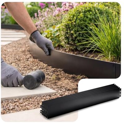 vounot ® Bordure de Jardin Gazon en Métal 5M Bordure de Séparation Résistante Clôture Flexible de Pelouse Epaisseur 0.7mm 100x13cm Lot de 5pcs pour Jardin Plantes Potager Noir - Publicité vounot ® Bordure de Jardin Gazon en Métal 5M Bordure de Séparation Résistante Clôture Flexible de Pelouse Epaisseur 0.7mm 100x13cm Lot de 5pcs pour Jardin Plantes Potager Noir - Publicité