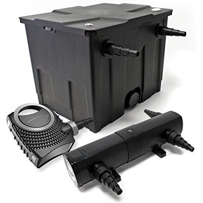 WilTec Kit complet: CBF-350 Filtre de bassin jusqu'à 12000 L Biologique, NEO10000 SuperECO pompe de filtration 10000l/h 80W, CUV-236 lampe uv UVC Clarificateur avec 36W - Publicité WilTec Kit complet: CBF-350 Filtre de bassin jusqu'à 12000 L Biologique, NEO10000 SuperECO pompe de filtration 10000l/h 80W, CUV-236 lampe uv UVC Clarificateur avec 36W - Publicité