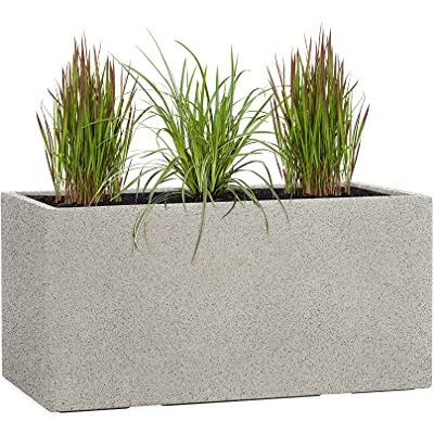 Pflanzwerk ® Pot de Fleur Tub Jardinière Granit Gris 30x60x30cm *Résistant au Gel* *Protection UV* *Qualité européenne* - Publicité Pflanzwerk ® Pot de Fleur Tub Jardinière Granit Gris 30x60x30cm *Résistant au Gel* *Protection UV* *Qualité européenne* - Publicité