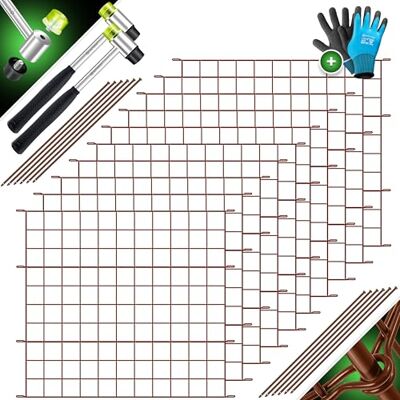 KESSER Clôture de jardin ensemble complet en métal 10 pièces avec gants, 2 marteaux + 12 barres de fixation, clôture de jardin, clôture pour animaux de compagnie - Publicité KESSER Clôture de jardin ensemble complet en métal 10 pièces avec gants, 2 marteaux + 12 barres de fixation, clôture de jardin, clôture pour animaux de compagnie - Publicité