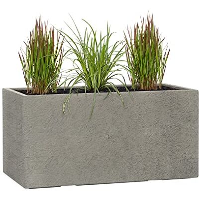 Pflanzwerk ® Pot de Fleur Tub Jardinière Lava Gris 40x80x40cm *Résistant au Gel* *Protection UV* *Qualité européenne* - Publicité Pflanzwerk ® Pot de Fleur Tub Jardinière Lava Gris 40x80x40cm *Résistant au Gel* *Protection UV* *Qualité européenne* - Publicité