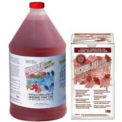 AquaForte microbe-Lift Autumn Winter Prep 4 Litres + 8 Sachets, Décompose La Vase, les Algues et les Feuilles mortes, des Bactéries Résistantes Au Froid maintiennent Votre Bassin en Équilibre - Publicité AquaForte microbe-Lift Autumn Winter Prep 4 Litres + 8 Sachets, Décompose La Vase, les Algues et les Feuilles mortes, des Bactéries Résistantes Au Froid maintiennent Votre Bassin en Équilibre - Publicité