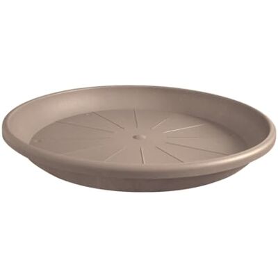 Geli Thermo Plastic Cylindro Soucoupe ronde en plastique pour pot de fleurs 21 cm taupe 40 - Publicité Geli Thermo Plastic Cylindro Soucoupe ronde en plastique pour pot de fleurs 21 cm taupe 40 - Publicité