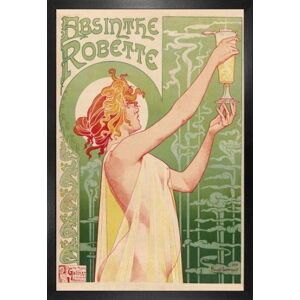 1art1 Publicité Historique Affiche Murale et Cadre (MDF) Absinthe Robette, Henri Privat Livemont, 1896 (91 x 61cm) - Publicité 1art1 Publicité Historique Affiche Murale et Cadre (MDF) Absinthe Robette, Henri Privat Livemont, 1896 (91 x 61cm) - Publicité