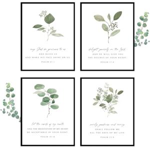 Insire Art mural religieux – Décoration murale – Impressions décoratives chrétiennes, lot de 4 (20,3 x 25,4 cm) – Sans cadre – Verset de la Bible – Cadeaux religieux Lot de 2 - Publicité Insire Art mural religieux – Décoration murale – Impressions décoratives chrétiennes, lot de 4 (20,3 x 25,4 cm) – Sans cadre – Verset de la Bible – Cadeaux religieux Lot de 2 - Publicité