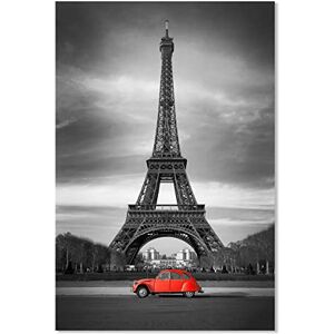 HXA DECO Affiche Tour Eiffel et 2cv Rouge- 40x60cm Made in France Made in France 40x60 - Publicité HXA DECO Affiche Tour Eiffel et 2cv Rouge- 40x60cm Made in France Made in France 40x60 - Publicité