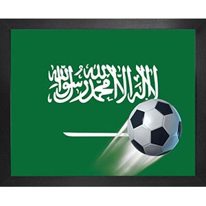 1art1 Football Affiche Reproduction et Cadre (MDF) Drapeau De L'Arabie Saoudite (50 x 40cm) - Publicité 1art1 Football Affiche Reproduction et Cadre (MDF) Drapeau De L'Arabie Saoudite (50 x 40cm) - Publicité