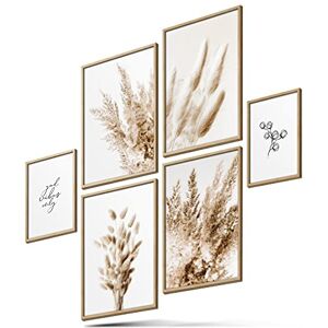 BLCKART Imprimé des deux côtés Beige Love Herbe de la pampa Set de Poster pour la Maison Bureau Salon Chambre Art Mural (4x 30x42 2x 21x30cm Sans Cadre) - Publicité BLCKART Imprimé des deux côtés Beige Love Herbe de la pampa Set de Poster pour la Maison Bureau Salon Chambre Art Mural (4x 30x42 2x 21x30cm Sans Cadre) - Publicité
