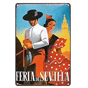 Froy Feria De Sevilla ge Bedrooms Hanging Poster Mur en Métal Signe Rétro Fer Affiche Peinture Plaque Tôle Vintage Décoration Artisanat pour Café Bar Garage Maison - Publicité Froy Feria De Sevilla ge Bedrooms Hanging Poster Mur en Métal Signe Rétro Fer Affiche Peinture Plaque Tôle Vintage Décoration Artisanat pour Café Bar Garage Maison - Publicité