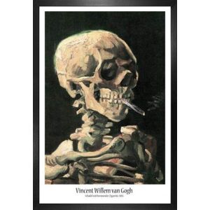 1art1 Vincent Van Gogh Affiche Murale et Cadre (MDF) Tête De Mort À La Cigarette, 1886 (91 x 61cm) - Publicité 1art1 Vincent Van Gogh Affiche Murale et Cadre (MDF) Tête De Mort À La Cigarette, 1886 (91 x 61cm) - Publicité