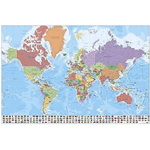Grupo Erik Erik® Poster Carte du monde Papier Glacé 91x61cm - Publicité Grupo Erik Erik® Poster Carte du monde Papier Glacé 91x61cm - Publicité