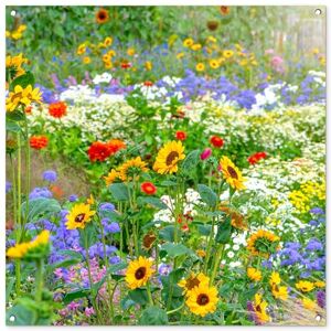 MuchoWow © Deco Jardin 100x100 cm Posters Décoratifs Extérieur Terrasse Mur Déco Appartement Affiche Exterieur Decoration Balcon Décoration Murale Fleurs Pelouse Coloré Nature - Publicité MuchoWow © Deco Jardin 100x100 cm Posters Décoratifs Extérieur Terrasse Mur Déco Appartement Affiche Exterieur Decoration Balcon Décoration Murale Fleurs Pelouse Coloré Nature - Publicité
