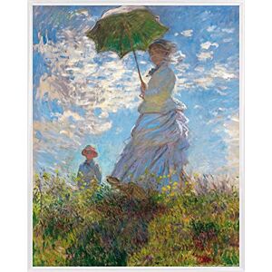 1art1 Claude Monet Affiche Reproduction et Cadre (Plastique) Femme avec Ombrelle, Madame Monet avec Leur Fils, 1875 (50 x 40cm) - Publicité 1art1 Claude Monet Affiche Reproduction et Cadre (Plastique) Femme avec Ombrelle, Madame Monet avec Leur Fils, 1875 (50 x 40cm) - Publicité