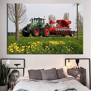 PHhomedecor Impressions sur Toile, Tracteur Agricole,Poster Murale, Art Mural Décoration, Images d'art, Impression Images pour Le Salon De La Chambre, 50X70Cm sans Cadre Photo, (A-1392) - Publicité