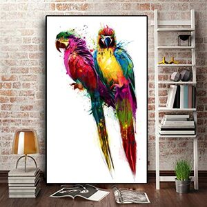 GUDOJK Peinture décorative Coloré Oiseau Couple Animaux Toile Peinture Mur Photos pour Salon Affiches et Gravures Aquarelle Affiche Décoration-40x60cm - Publicité GUDOJK Peinture décorative Coloré Oiseau Couple Animaux Toile Peinture Mur Photos pour Salon Affiches et Gravures Aquarelle Affiche Décoration-40x60cm - Publicité