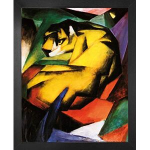 1art1 Franz Marc Affiche Reproduction et Cadre (MDF) Le Tigre, 1912 (50 x 40cm) - Publicité 1art1 Franz Marc Affiche Reproduction et Cadre (MDF) Le Tigre, 1912 (50 x 40cm) - Publicité
