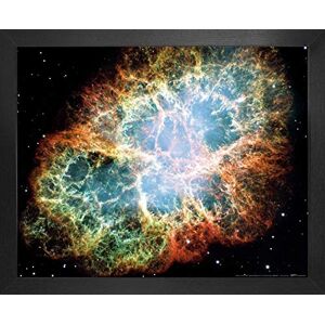 1art1 Espace Et Univers Affiche Reproduction et Cadre (MDF) Nébuleuse du Crabe, Après La Supernova (50 x 40cm) - Publicité 1art1 Espace Et Univers Affiche Reproduction et Cadre (MDF) Nébuleuse du Crabe, Après La Supernova (50 x 40cm) - Publicité