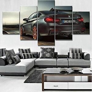 YUANJUN Tableau Multi Panneau 5 Parties Decor Murale Impression sur Toile 5 Pieces Toile Tableau Tableaux avec Cadre Tableau Cadeaugommez La Voiture De Sport De Mode M4 Noire - Publicité YUANJUN Tableau Multi Panneau 5 Parties Decor Murale Impression sur Toile 5 Pieces Toile Tableau Tableaux avec Cadre Tableau Cadeaugommez La Voiture De Sport De Mode M4 Noire - Publicité