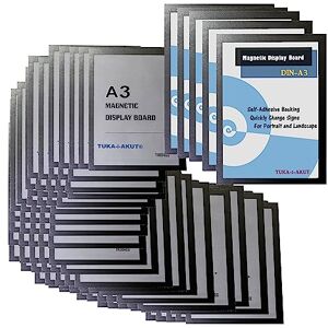 TUKA-i-AKUT 100x A3 Cadre d'affichage Magnétique, Adhésif pour Signe Enseignes, Pochette Cadre d'infNoirmation Fermeture Magnétique, PNoirte Affiche, Sachet de 100 Couleur Noir TKD8400-A3-100x - Publicité TUKA-i-AKUT 100x A3 Cadre d'affichage Magnétique, Adhésif pour Signe Enseignes, Pochette Cadre d'infNoirmation Fermeture Magnétique, PNoirte Affiche, Sachet de 100 Couleur Noir TKD8400-A3-100x - Publicité