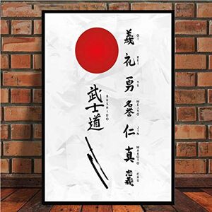 Ling88 Tableau Decoration Murale,Japon Bonsa Bushido Samurai Kanji Toile Peinture Affiches Et Impressions Photo Murale, pour Salon Décor Décoratif Abstrait, Affiches Vintage Esthétique-50X70Cm - Publicité Ling88 Tableau Decoration Murale,Japon Bonsa Bushido Samurai Kanji Toile Peinture Affiches Et Impressions Photo Murale, pour Salon Décor Décoratif Abstrait, Affiches Vintage Esthétique-50X70Cm - Publicité