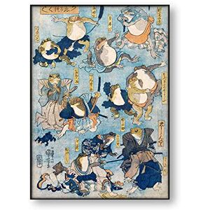 Ling88 Impressions Sur Toile,Vintage Grenouille Affiche Art Toile Impression Héros Célèbres Scène De Kabuki Joué Par Les Grenouilles Estampe Japonaise Wall Art Toile Peinture Affiches Art Déco 50X70Cm - Publicité Ling88 Impressions Sur Toile,Vintage Grenouille Affiche Art Toile Impression Héros Célèbres Scène De Kabuki Joué Par Les Grenouilles Estampe Japonaise Wall Art Toile Peinture Affiches Art Déco 50X70Cm - Publicité