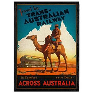 Nacnic Affiche Ancienne Chemin de Fer Australien. Feuilles pour décorer Les intérieurs avec des Images publicitaires Anciennes. Cadres de décoration rétro. Format A3 sans Cadre - Publicité Nacnic Affiche Ancienne Chemin de Fer Australien. Feuilles pour décorer Les intérieurs avec des Images publicitaires Anciennes. Cadres de décoration rétro. Format A3 sans Cadre - Publicité