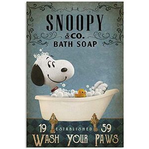 Bioprocess Affiche Snoopy Et Compagnie Savon De Bain Lavez Vos Pattes Décor Mural Vintage En Métal 20,3 x 30,5 cm - Publicité Bioprocess Affiche Snoopy Et Compagnie Savon De Bain Lavez Vos Pattes Décor Mural Vintage En Métal 20,3 x 30,5 cm - Publicité
