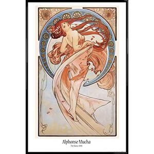 1art1 Alphonse Mucha Affiche Murale et Cadre (Plastique) La Danse, 1898 (91 x 61cm) - Publicité 1art1 Alphonse Mucha Affiche Murale et Cadre (Plastique) La Danse, 1898 (91 x 61cm) - Publicité