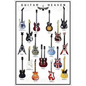 1art1 Guitares Affiche Murale et Cadre (Plastique) Guitar Heaven, Rock Hall of Fame (91 x 61cm) - Publicité 1art1 Guitares Affiche Murale et Cadre (Plastique) Guitar Heaven, Rock Hall of Fame (91 x 61cm) - Publicité