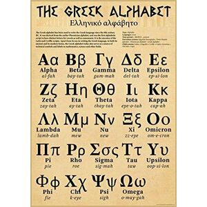 Bioprocess L'alphabet grec ancien Art mural en papier Affiche Décoration murale Décoration intérieure en métal 20,3 x 30,5 cm pour salle à manger - Publicité Bioprocess L'alphabet grec ancien Art mural en papier Affiche Décoration murale Décoration intérieure en métal 20,3 x 30,5 cm pour salle à manger - Publicité