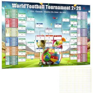 XILEPINGAN Calendrier Coupe du Monde 2026, 95x75cm, avec autocollants correcteurs, Contient les 48 équipes, les groupes, les dates des éliminations directes, pour Décoration Salon Bar Fête (95x75) - Publicité XILEPINGAN Calendrier Coupe du Monde 2026, 95x75cm, avec autocollants correcteurs, Contient les 48 équipes, les groupes, les dates des éliminations directes, pour Décoration Salon Bar Fête (95x75) - Publicité