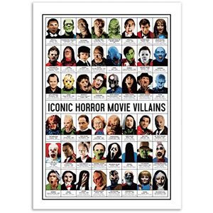 WALL EDITIONS Art-Poster Iconic Horror movies Villains Olivier Bourdereau Format : 50 x 70 cm - Publicité WALL EDITIONS Art-Poster Iconic Horror movies Villains Olivier Bourdereau Format : 50 x 70 cm - Publicité