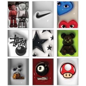 CREAARO Hypebeast Posters Trendy Wall Decor Sneakerhead Room Decor For Teen Boys Room Girl Wall Collage Art Prints Glass Effect Painting 9pcs set 8x10 inch - Publicité CREAARO Hypebeast Posters Trendy Wall Decor Sneakerhead Room Decor For Teen Boys Room Girl Wall Collage Art Prints Glass Effect Painting 9pcs set 8x10 inch - Publicité