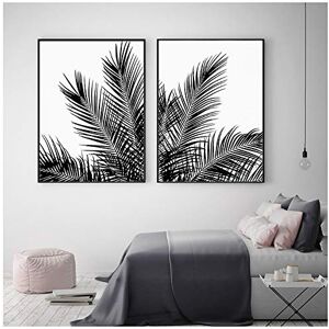ZMFBHFBH Affiche et impressions de palmier plante murale Art noir et blanc toile peinture cadeau pour elle pour chambre photos décoration 50x70cm (19,7x27,6 pouces) x2 sans cadre - Publicité ZMFBHFBH Affiche et impressions de palmier plante murale Art noir et blanc toile peinture cadeau pour elle pour chambre photos décoration 50x70cm (19,7x27,6 pouces) x2 sans cadre - Publicité