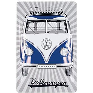 BRISA VW Collection Plaque Rétro en Tôle Volkswagen Idée Cadeau Décoration Vintage en Métal au Design du Bus T1 (Front/Bleu) - Publicité BRISA VW Collection Plaque Rétro en Tôle Volkswagen Idée Cadeau Décoration Vintage en Métal au Design du Bus T1 (Front/Bleu) - Publicité
