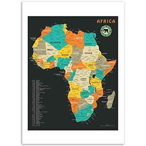 WALL EDITIONS Art-Poster Africa Map Jazzberry Blue Format : 50 x 70 cm - Publicité WALL EDITIONS Art-Poster Africa Map Jazzberry Blue Format : 50 x 70 cm - Publicité
