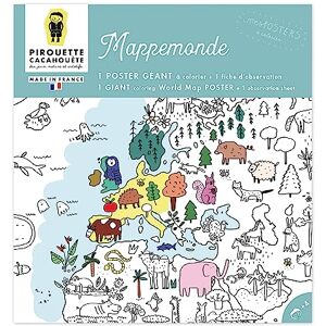 Pirouette Cacahouète Poster à colorier mappemonde - Publicité Pirouette Cacahouète Poster à colorier mappemonde - Publicité